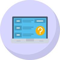 Question Flat Bubble Icon vector