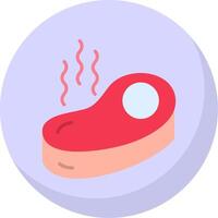 Steak Flat Bubble Icon vector