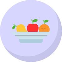Fruit Flat Bubble Icon vector