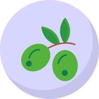 Olives Flat Bubble Icon vector