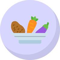 Vegetables Flat Bubble Icon vector