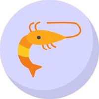 Shrimp Flat Bubble Icon vector