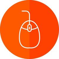 Mouse Line Yellow White Icon vector
