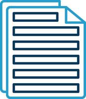 File Line Blue Two Color Icon vector