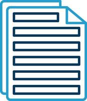 File Line Blue Two Color Icon vector