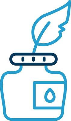 Ink Line Blue Two Color Icon