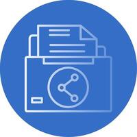 Sharing File Flat Bubble Icon vector