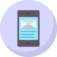 Email Flat Bubble Icon vector