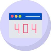 Error 404 Flat Bubble Icon vector