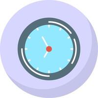 Clock Flat Bubble Icon vector