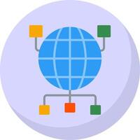 Global Organization Flat Bubble Icon vector