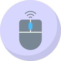 Wireless Mouse Flat Bubble Icon vector