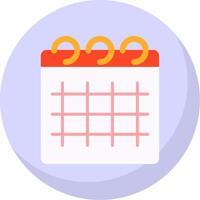 Calendar Flat Bubble Icon vector