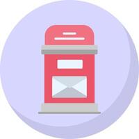 Postbox Flat Bubble Icon vector