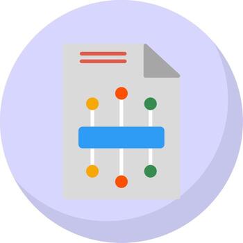 Workflow Flat Bubble Icon vector