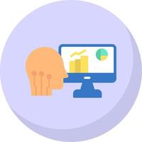 Data Analysis Flat Bubble Icon vector