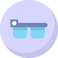 Smart Glasses Flat Bubble Icon vector