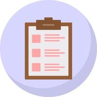 Clipboard Flat Bubble Icon vector