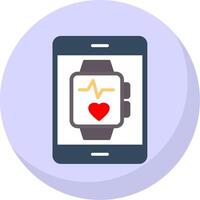 Smartwatch Flat Bubble Icon vector