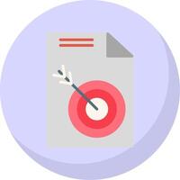 Target Flat Bubble Icon vector