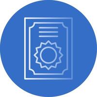 Certificate Flat Bubble Icon vector