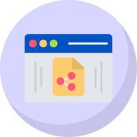 File Sharing Flat Bubble Icon vector