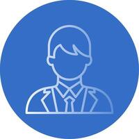 Manager Flat Bubble Icon vector