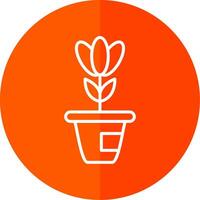 Plant Line Yellow White Icon vector