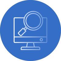 Search Flat Bubble Icon vector