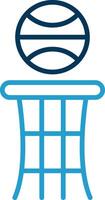 Basketball Line Blue Two Color Icon vector