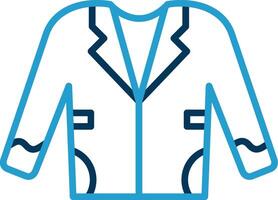 Coat Line Blue Two Color Icon vector