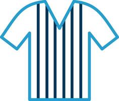 Shirt Line Blue Two Color Icon vector
