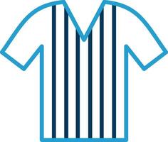 Shirt Line Blue Two Color Icon vector