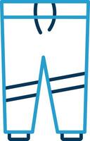 Trousers Line Blue Two Color Icon vector