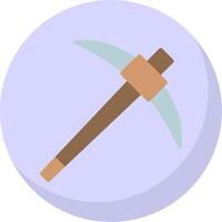 Pick Axe Flat Bubble Icon vector