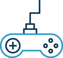 Gaming Line Blue Two Color Icon vector