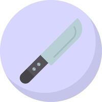 Knife Flat Bubble Icon vector