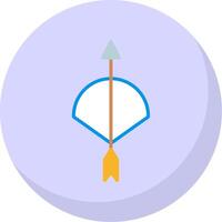 Archery Flat Bubble Icon vector
