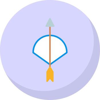 Archery Flat Bubble Icon vector