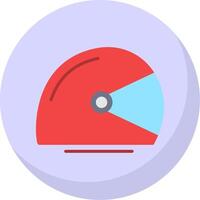 Helmet Flat Bubble Icon vector