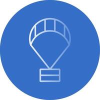 Paragliding Flat Bubble Icon vector