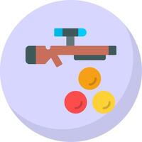 Paintball Flat Bubble Icon vector