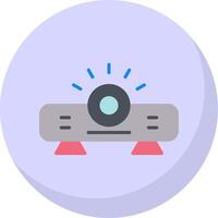 Projector Flat Bubble Icon vector