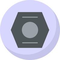 Nut Flat Bubble Icon vector