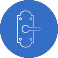 Door Lock Flat Bubble Icon vector