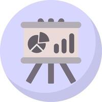 Whiteboard Flat Bubble Icon vector