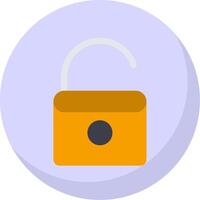 Open Lock Flat Bubble Icon vector