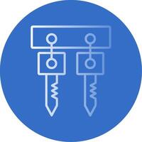 Hooks Flat Bubble Icon vector