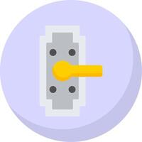 Door Handle Flat Bubble Icon vector