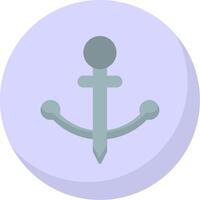 Anchor Flat Bubble Icon vector